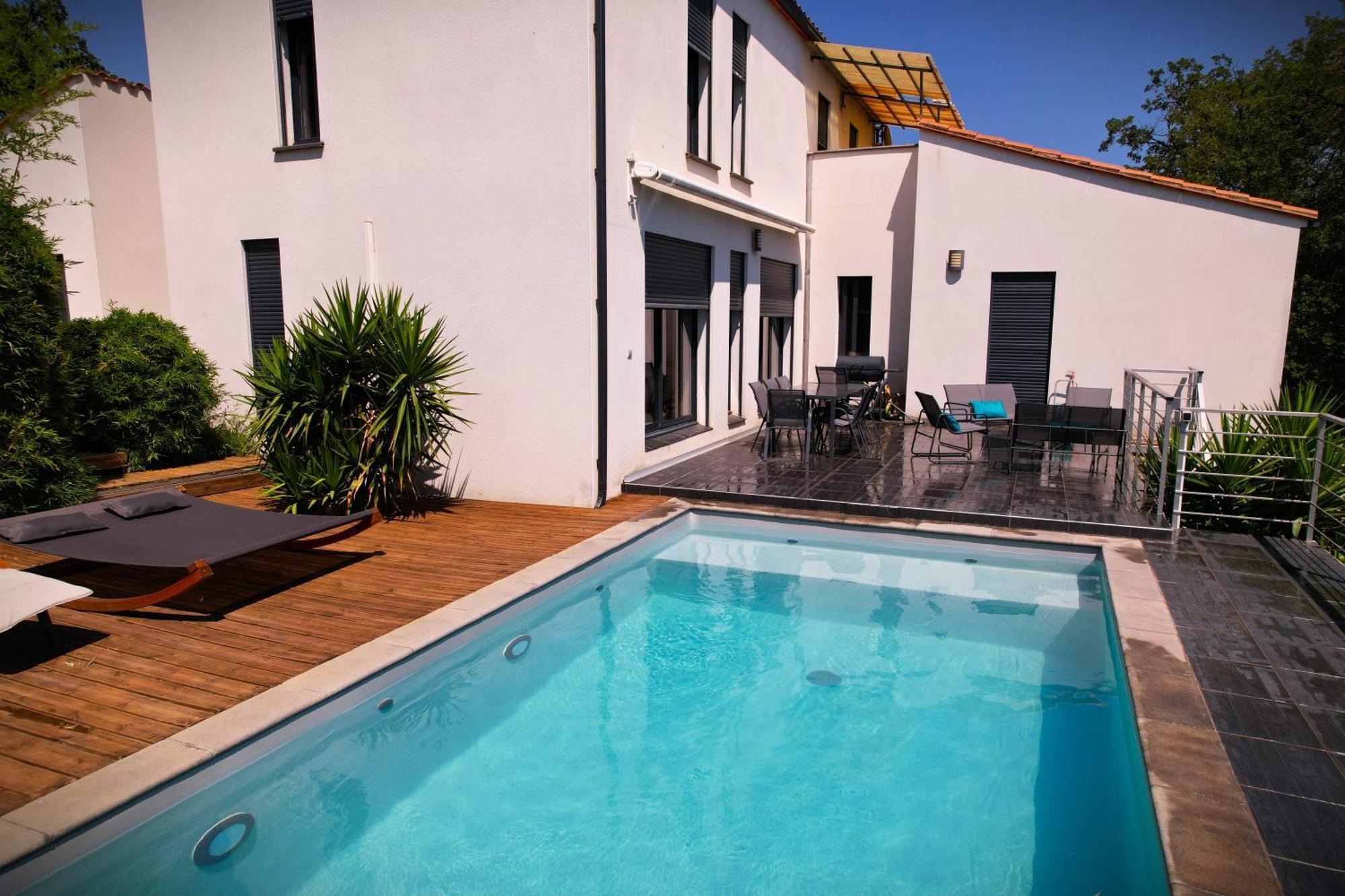 Villa Contemporaine, Jardin Mediterraneen Et Piscine Privee Saint-Jean-Pla-de-Corts Esterno foto